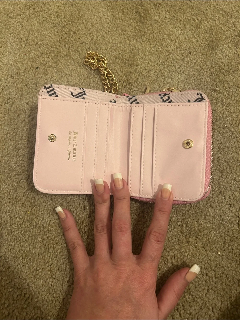Juicy Couture Quilted Mini Wallet with Gold Chain - Picture 3 of 4